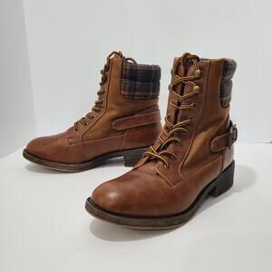 Rock & Candy by Zigi Jerrie Women's Brown Boots Size 8 Flannel Plaid